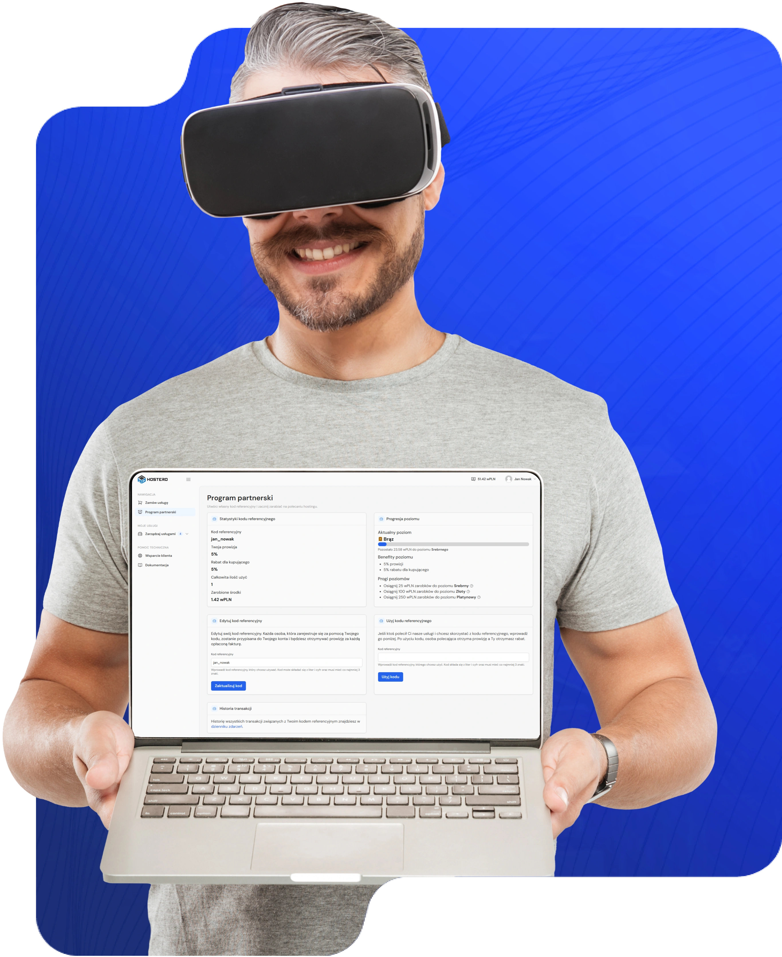 Person wearing VR headset